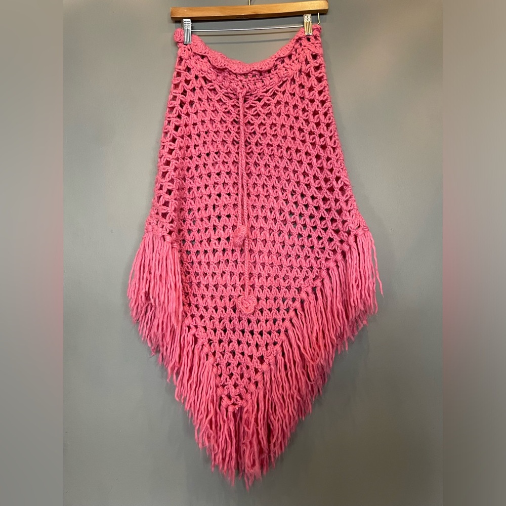 Vintage Handmade Pink Crochet skirt
